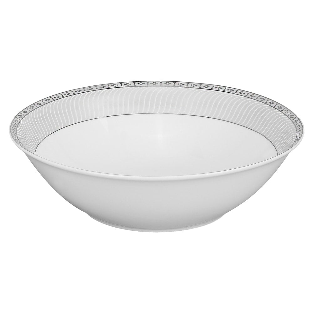 Service de table en porcelaine Lorren Home Trends, 57 pièces, avec accents argentés