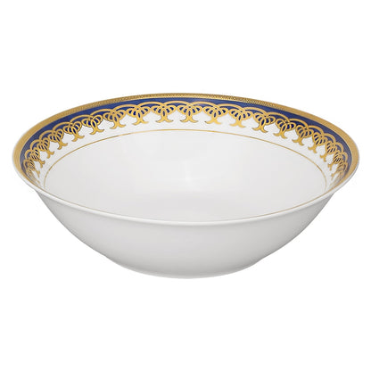 Service de table en porcelaine Lorren Home Trends, 57 pièces, avec accents dorés et bleus