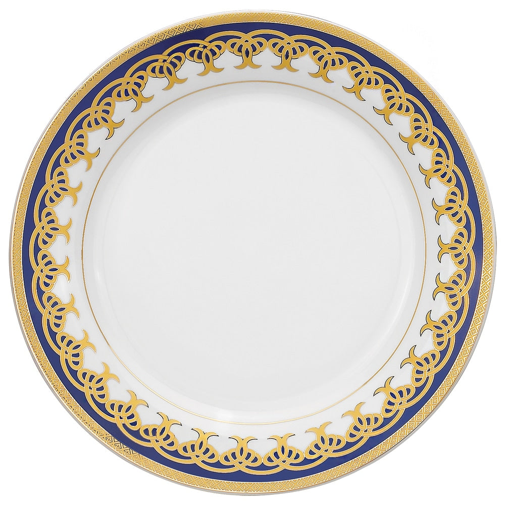 Service de table en porcelaine Lorren Home Trends, 57 pièces, avec accents dorés et bleus