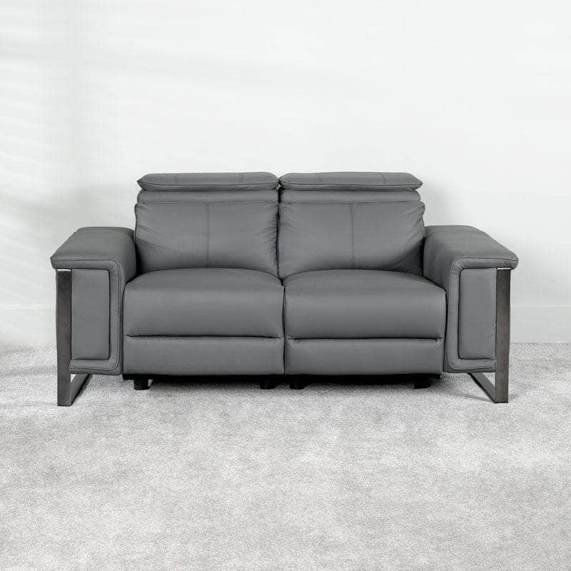 Lucca 2 Seater Power Recliner Sofa - Grey