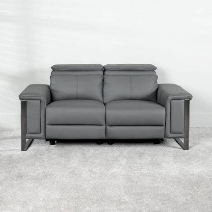 Lucca 2 Seater Power Recliner Sofa - Grey