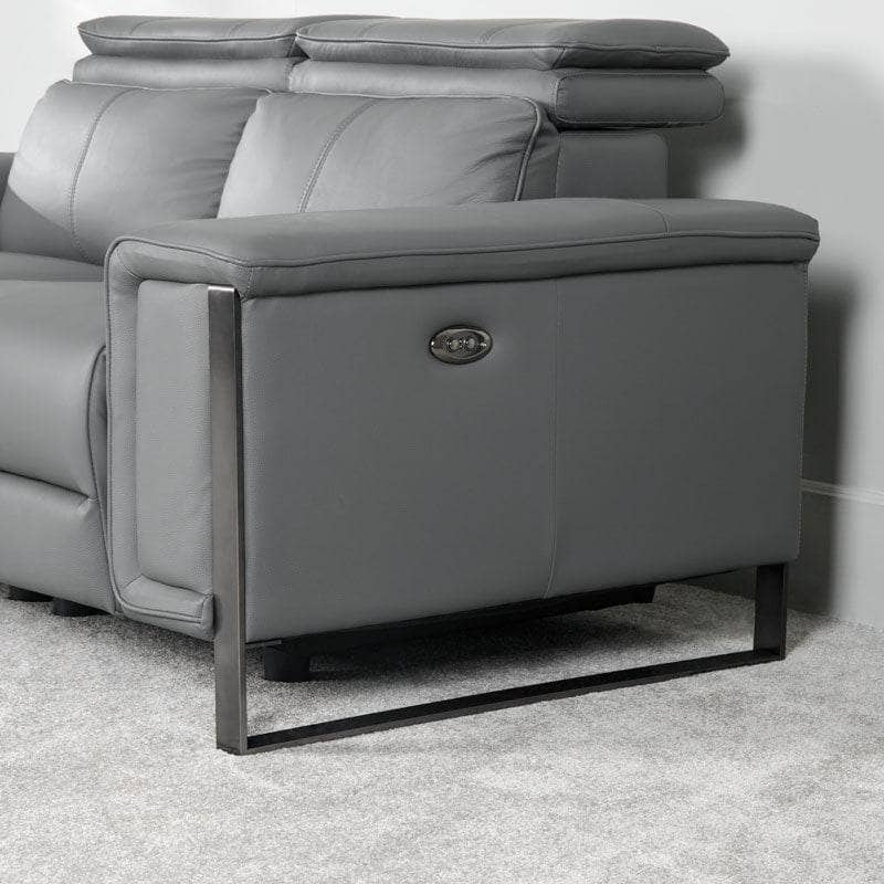 Lucca 2 Seater Power Recliner Sofa - Grey
