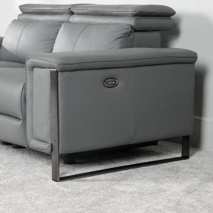 Lucca 2 Seater Power Recliner Sofa - Grey