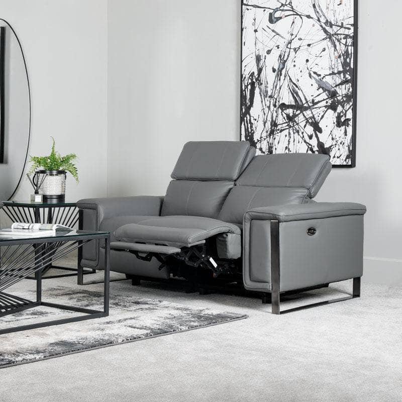 Lucca 2 Seater Power Recliner Sofa - Grey