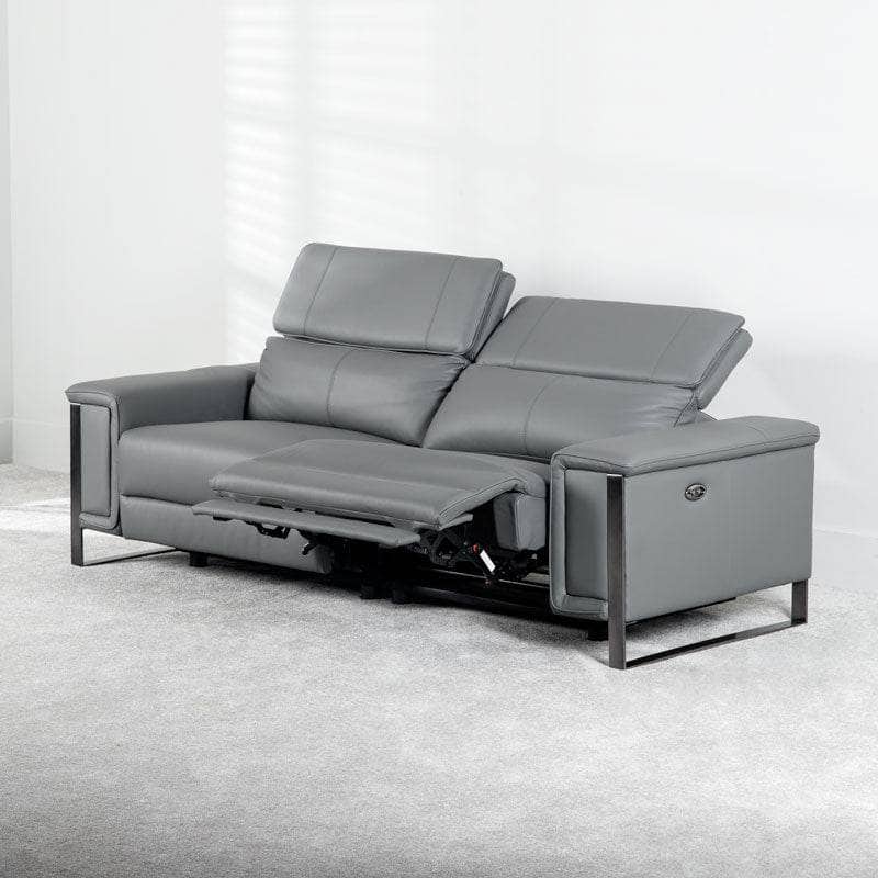 Lucca 3 Seater Power Recliner Sofa - Grey