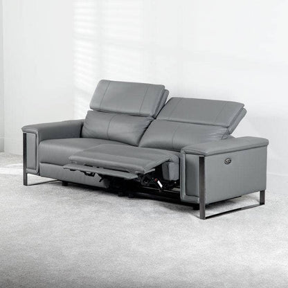 Lucca 3 Seater Power Recliner Sofa - Grey