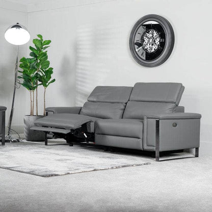 Lucca 3 Seater Power Recliner Sofa - Grey