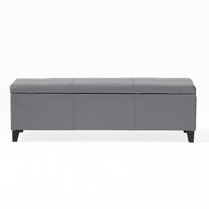 Banc de rangement Lucinda en simili cuir de Christopher Knight Home - 130,6 cm L x 44,5 cm l x 41,3 cm H