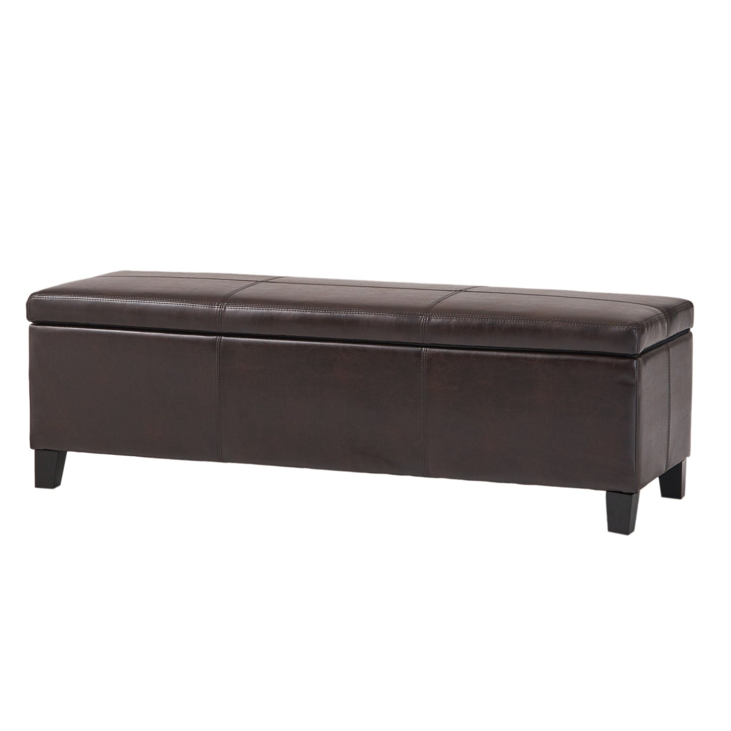 Banc de rangement Lucinda en simili cuir de Christopher Knight Home - 130,6 cm L x 44,5 cm l x 41,3 cm H