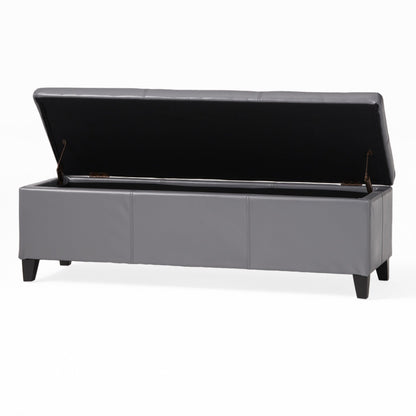 Banc de rangement Lucinda en simili cuir de Christopher Knight Home - 130,6 cm L x 44,5 cm l x 41,3 cm H