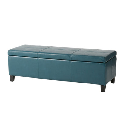 Banc de rangement Lucinda en simili cuir de Christopher Knight Home - 130,6 cm L x 44,5 cm l x 41,3 cm H