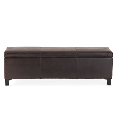Banc de rangement Lucinda en simili cuir de Christopher Knight Home - 130,6 cm L x 44,5 cm l x 41,3 cm H