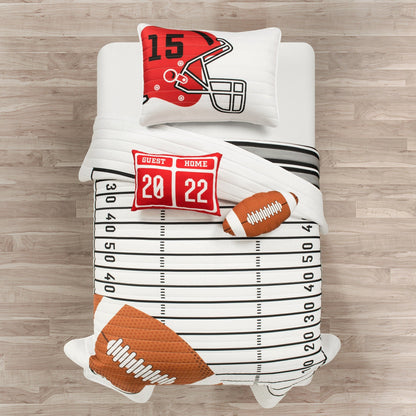 Lush Decor American Football - Couette réversible pour enfant, surdimensionnée