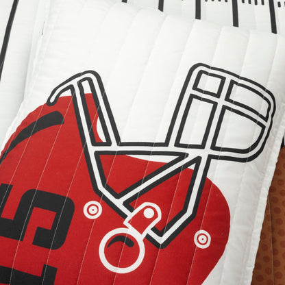 Lush Decor American Football - Couette réversible pour enfant, surdimensionnée
