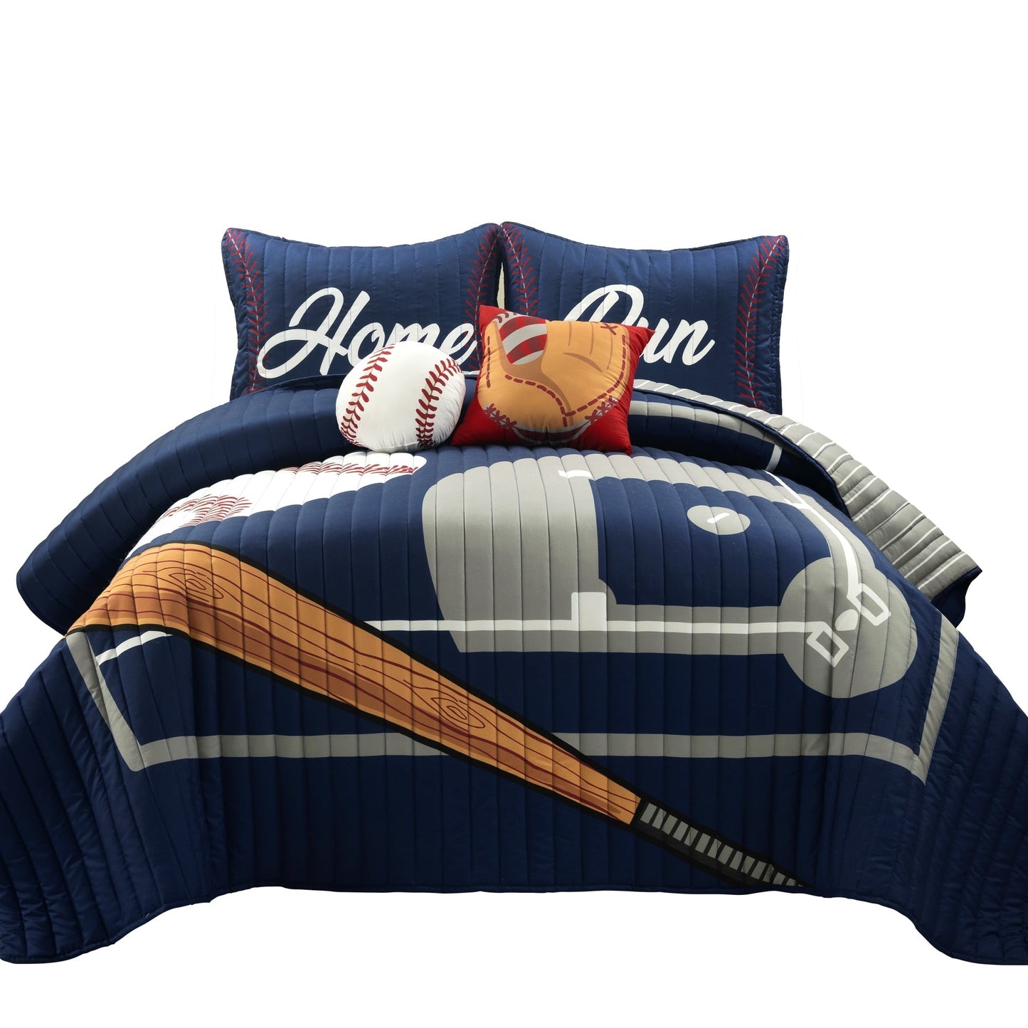 Lush Decor Baseball Game Reversible Oversized Kids Quilt