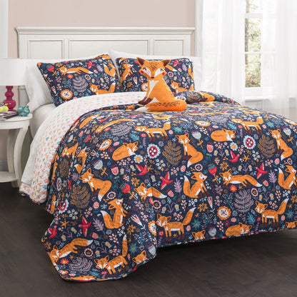 Lush Decor Pixie Fox 4-piece Quilt Set