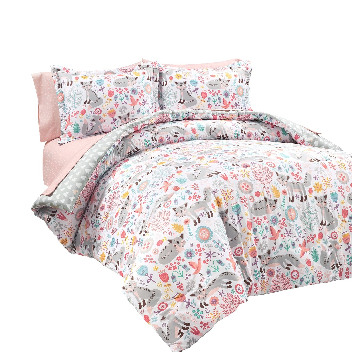 Drap-housse Lush Decor Pixie Fox avec édredon pour enfants "Retour à l'école"