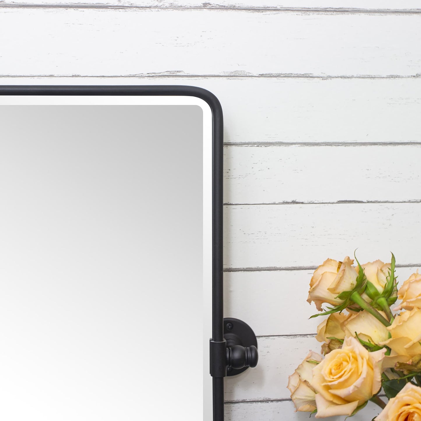 TEHOME Lutalo miroir de salle de bain/coiffeuse horizontal à bords biseautés