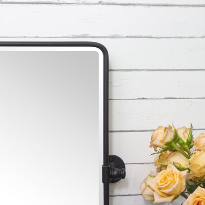 TEHOME Lutalo miroir de salle de bain/coiffeuse horizontal à bords biseautés