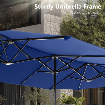 MAISON ARTS 13ft Double -Sided Patio Umbrella Extra Large with Crank