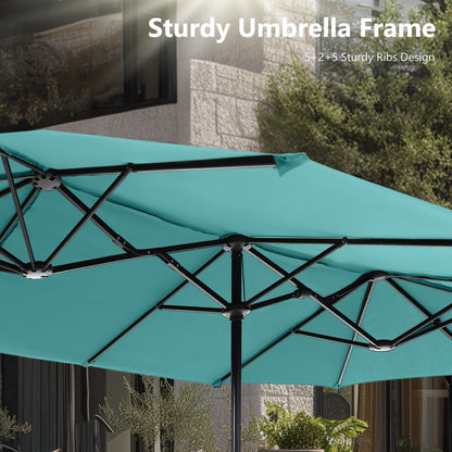 MAISON ARTS 13ft Double -Sided Patio Umbrella Extra Large with Crank