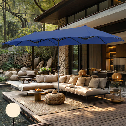 MAISON ARTS 13ft Double -Sided Patio Umbrella Extra Large with Crank