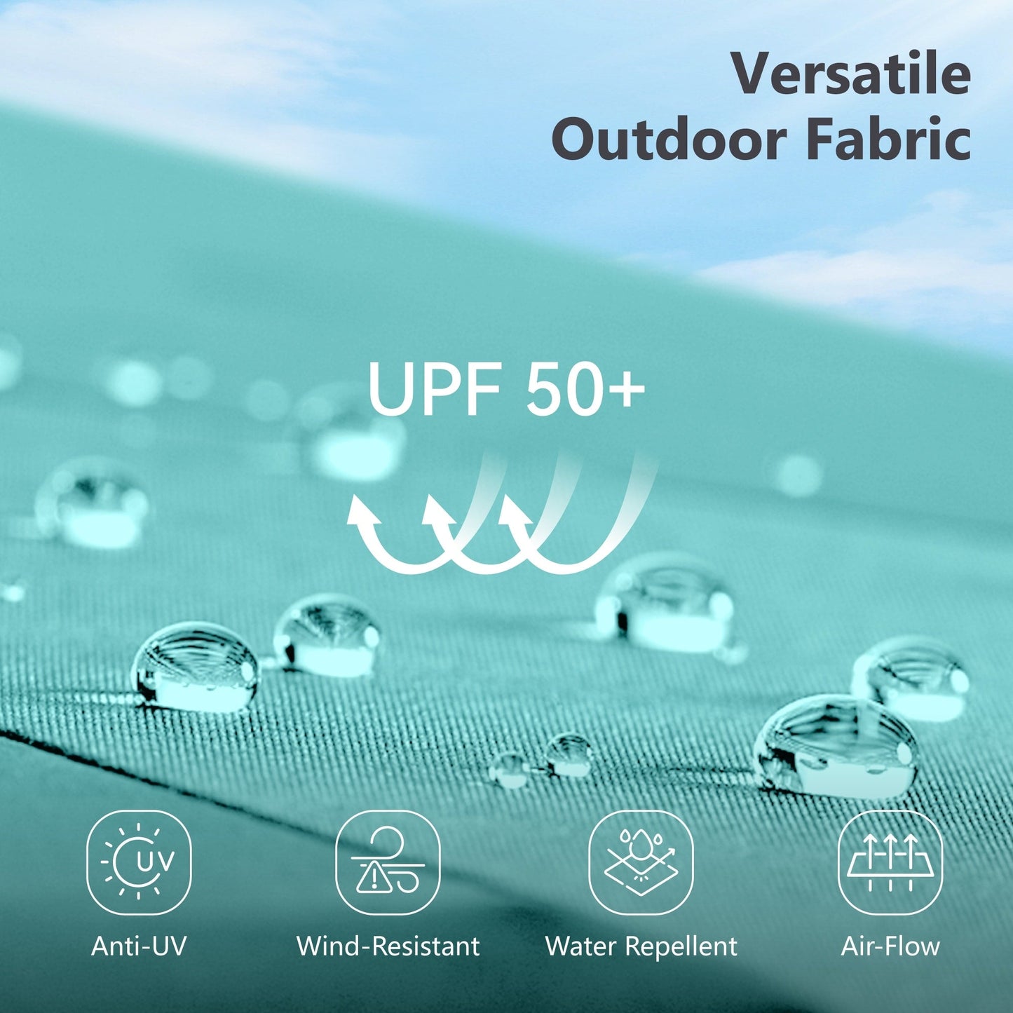 Parasol de jardin rectangulaire MAISON ARTS de 4,5 mètres, à manivelle, double face, avec éclairage solaire LED, pour terrasse, avec socle inclus.