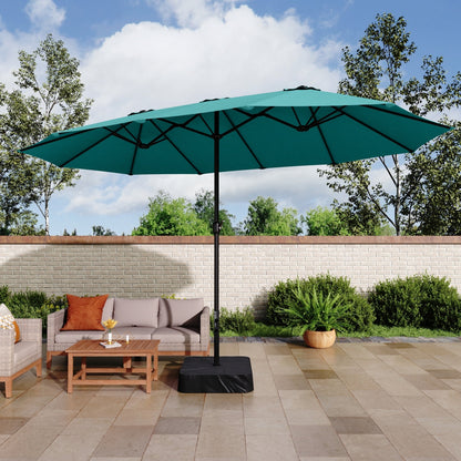 MAISON ARTS Parasol de terrasse double face extra large de 4,5 m avec socle inclus