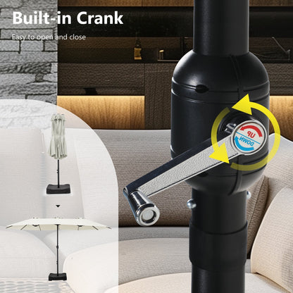 MAISON ARTS Parasol de terrasse double face extra large de 4,5 m avec socle inclus