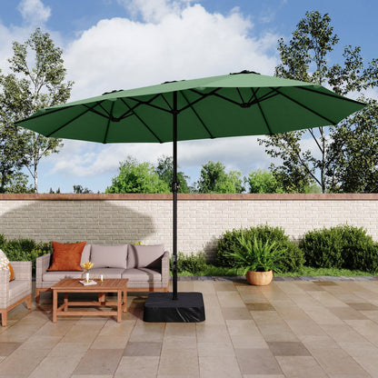 MAISON ARTS Parasol de terrasse double face extra large de 4,5 m avec socle inclus
