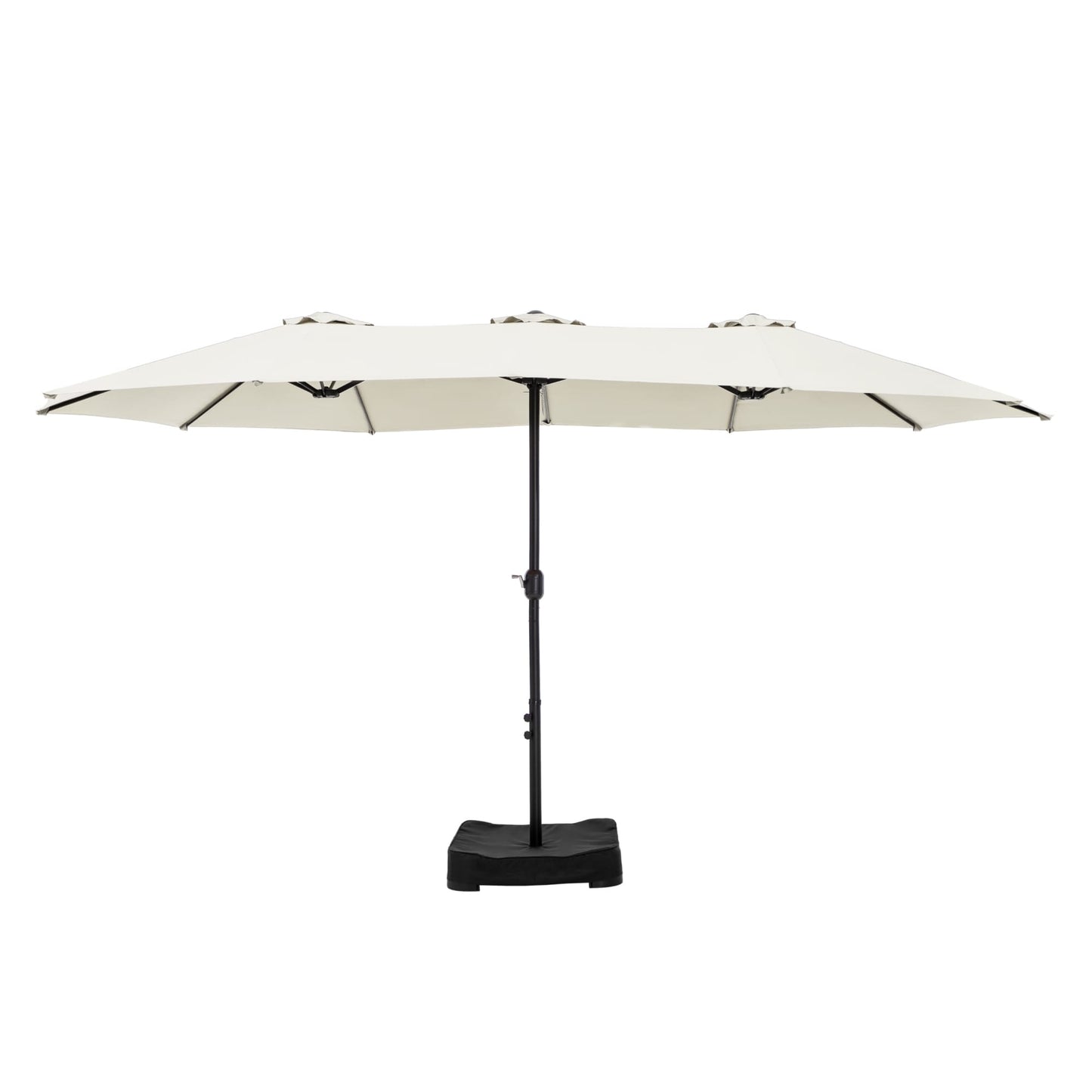 MAISON ARTS Parasol de terrasse double face extra large de 4,5 m avec socle inclus