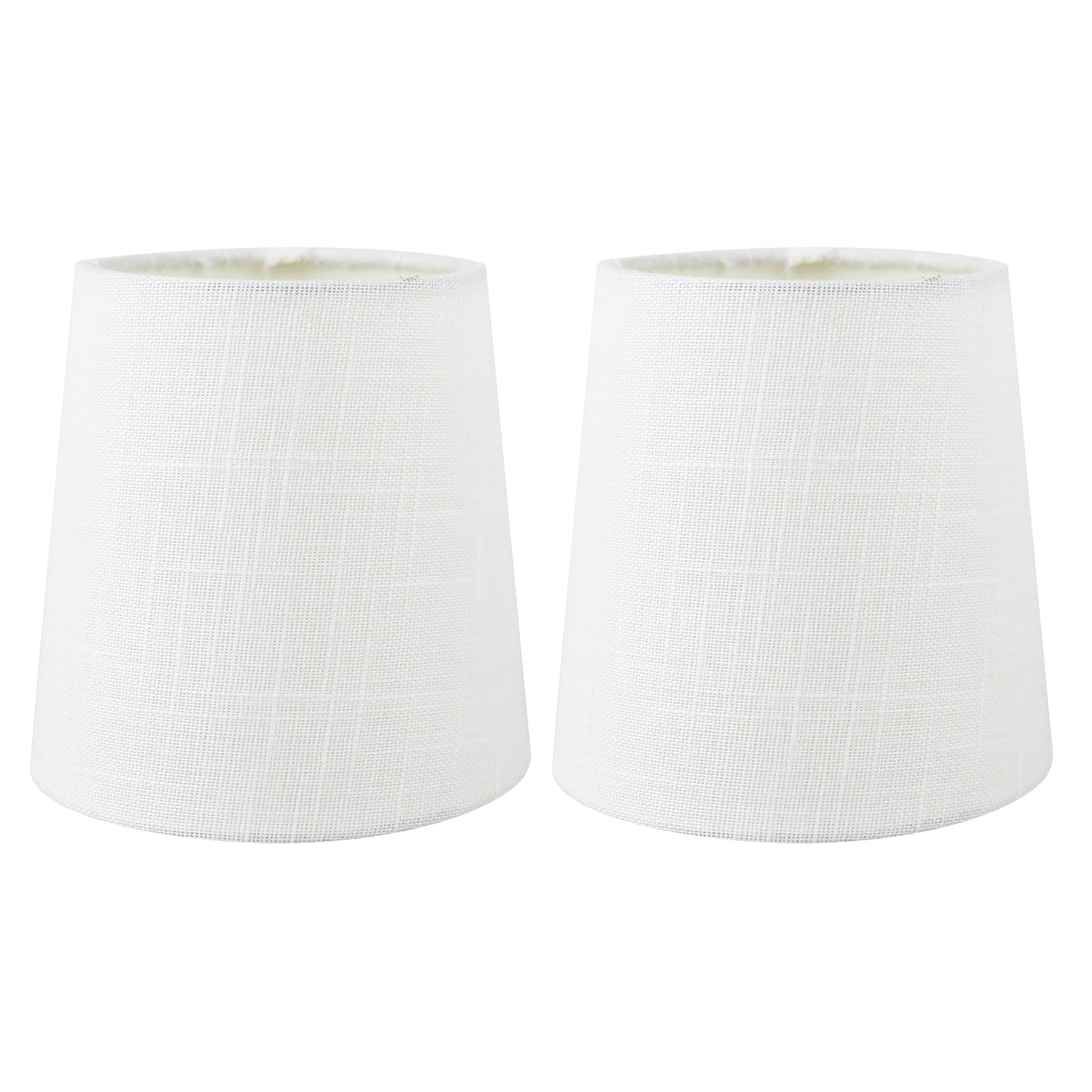 MERIVILLE Linen Clip On Chandelier Lamp Shades, 4-inch by 5-inch by 5-inch