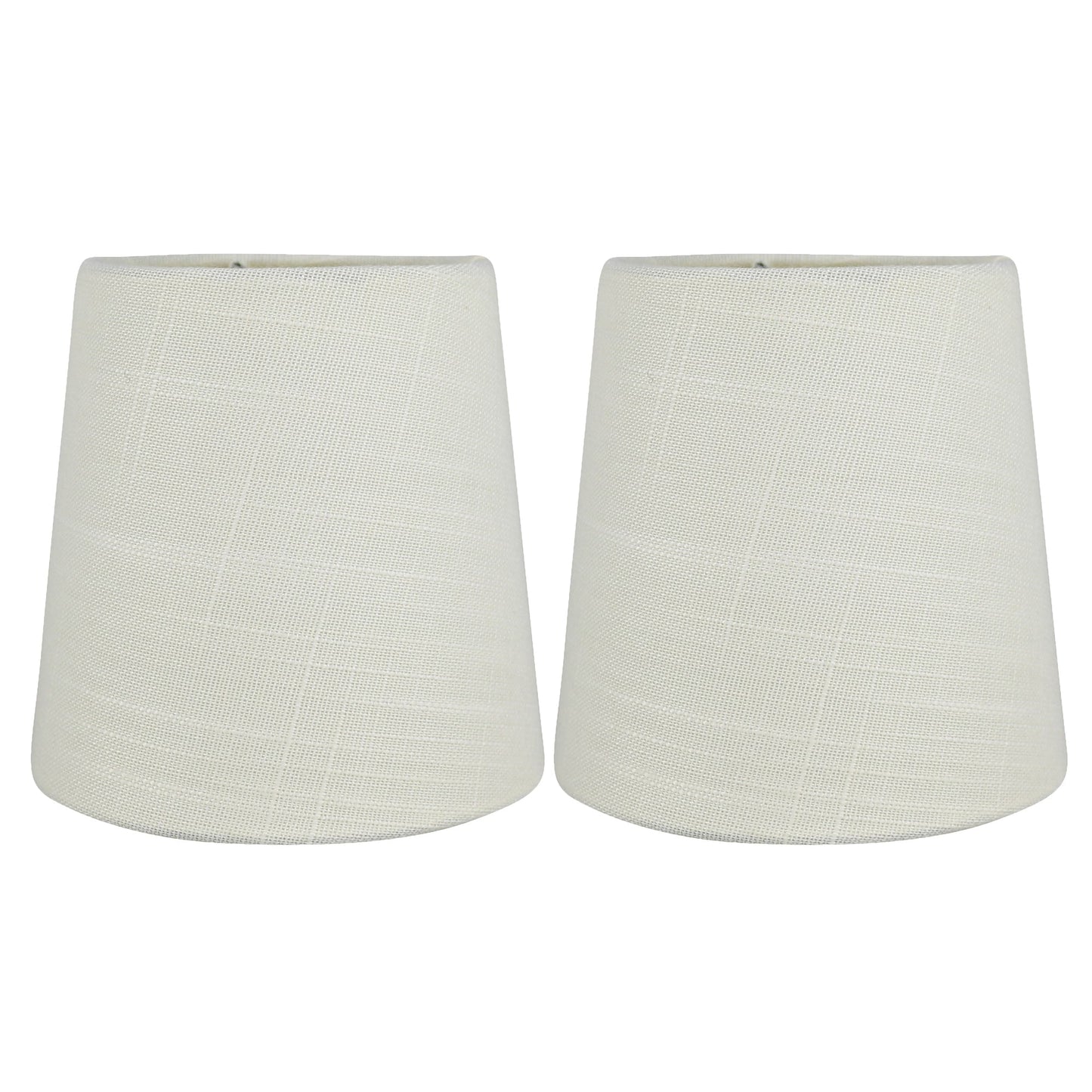 MERIVILLE Linen Clip On Chandelier Lamp Shades, 4-inch by 5-inch by 5-inch