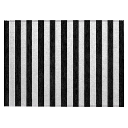 Machine Washable Indoor/ Outdoor Cabana Stripe Chantille Rug
