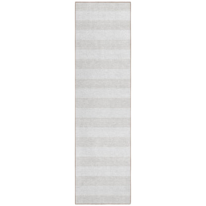 Machine Washable Indoor/ Outdoor Cabana Stripe Chantille Rug