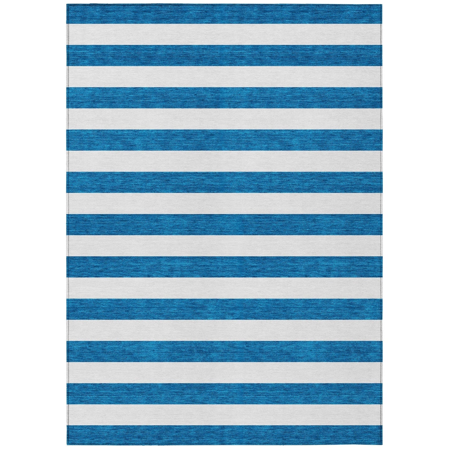 Machine Washable Indoor/ Outdoor Cabana Stripe Chantille Rug