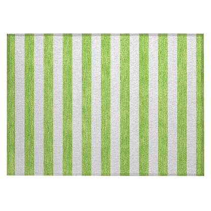 Machine Washable Indoor/ Outdoor Cabana Stripe Chantille Rug