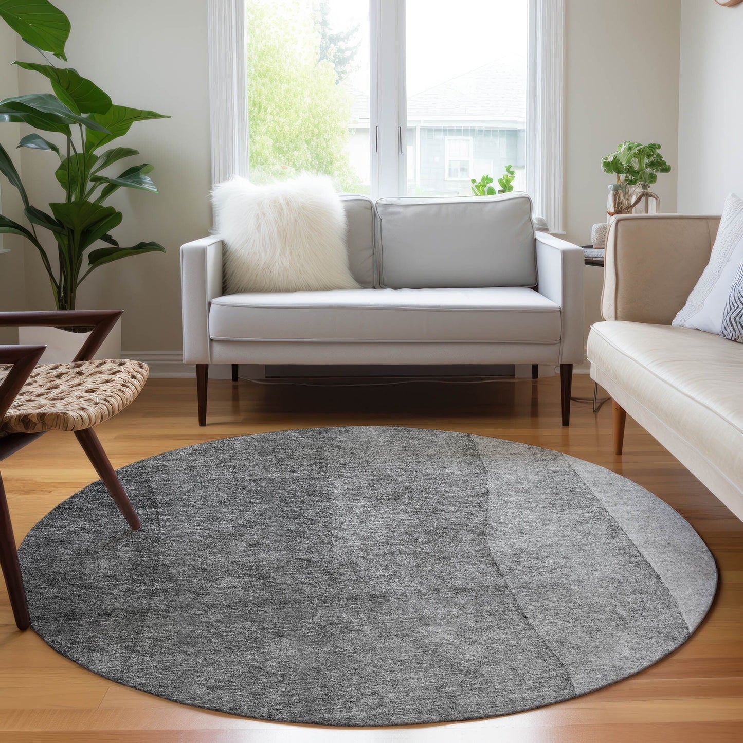 Machine Washable Indoor/ Outdoor Chantille Contemporary Ombre Rug