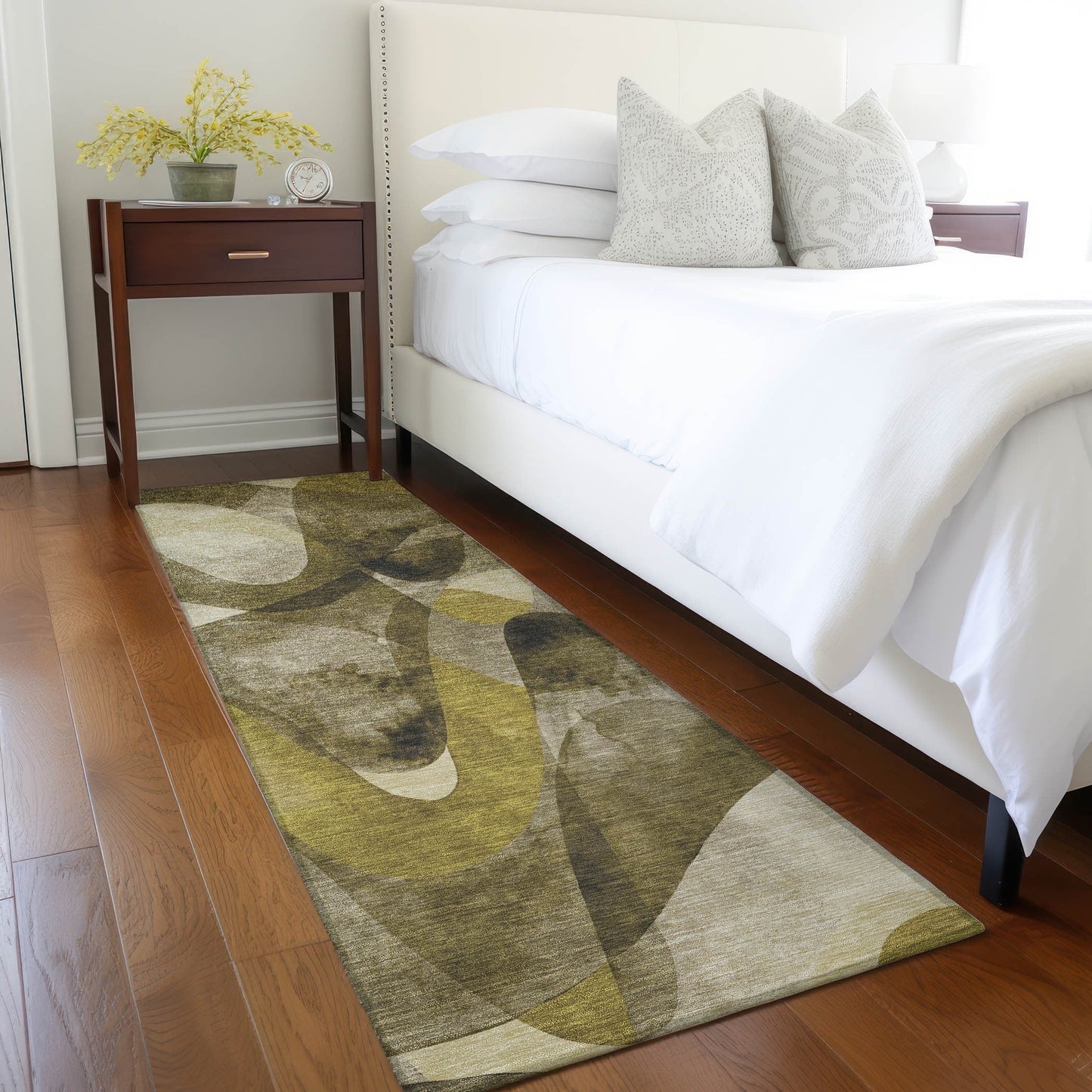 Machine Washable Indoor/ Outdoor Modern Chantille Rug