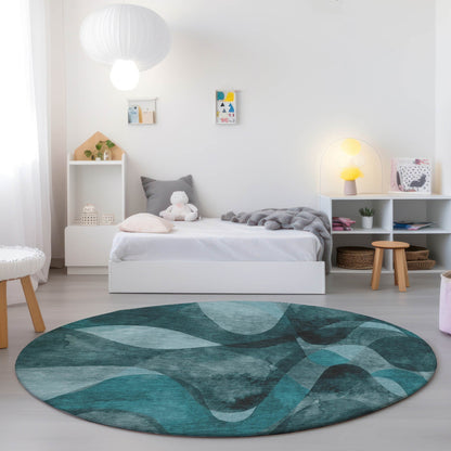 Machine Washable Indoor/ Outdoor Modern Chantille Rug