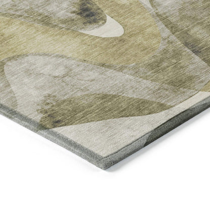 Machine Washable Indoor/ Outdoor Modern Chantille Rug