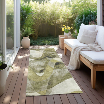 Machine Washable Indoor/ Outdoor Modern Chantille Rug