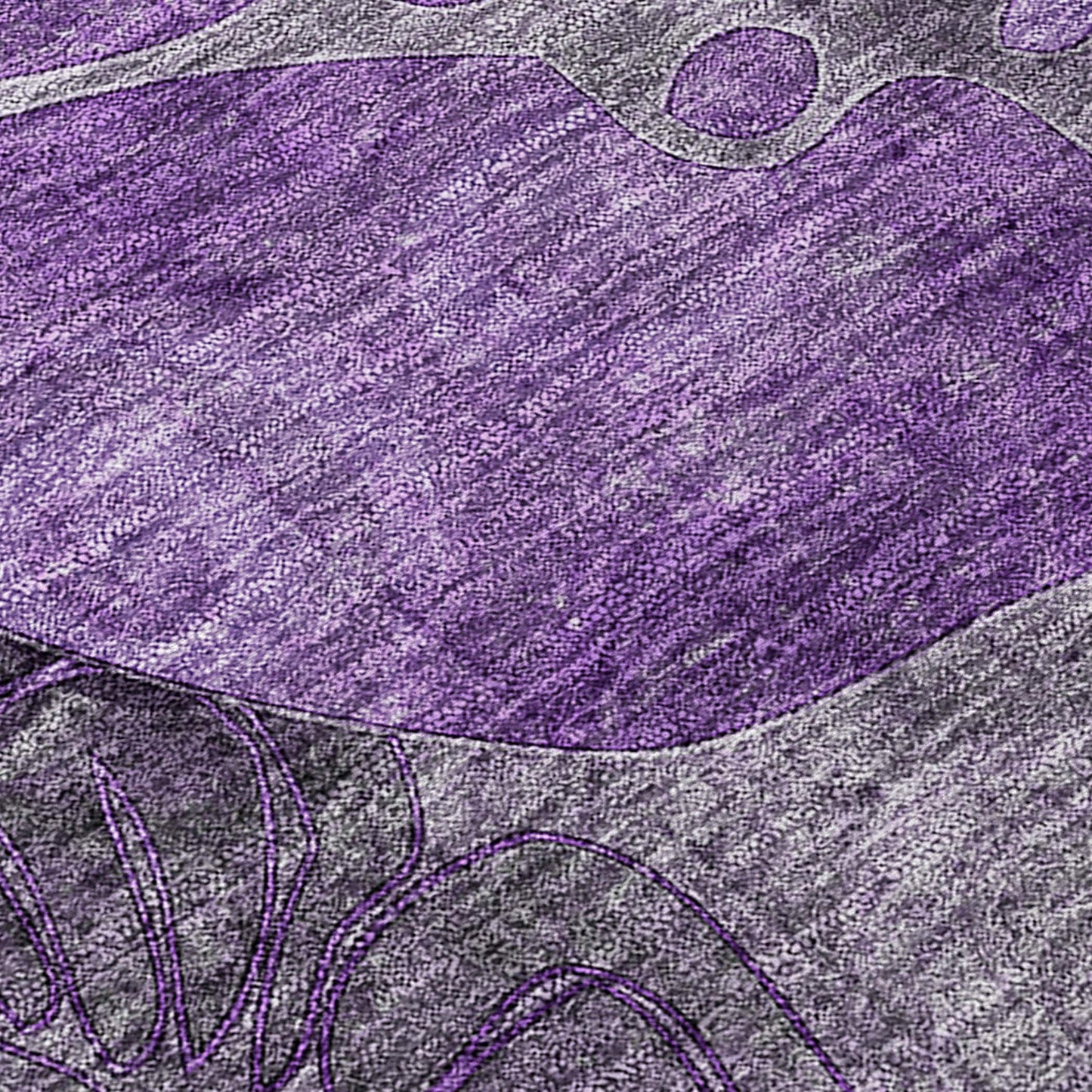 Machine Washable Indoor/ Outdoor Modern Floral Chantille Rug