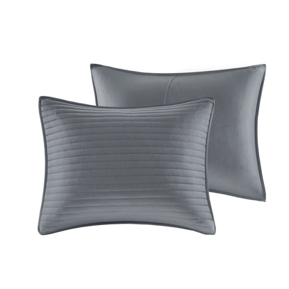 Madison Park Anchorage 8 Piece Printed Seersucker Comforter and Quilt Set Collection