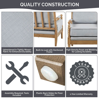 Fauteuil à cadre en bois tourné Donohue de Madison Park