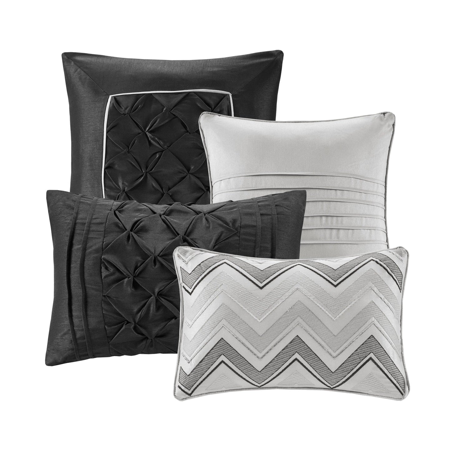 Madison Park Essentials Loretta, ensemble de 24 pièces pour chambre à coucher avec panneaux de fenêtre et ensemble de draps