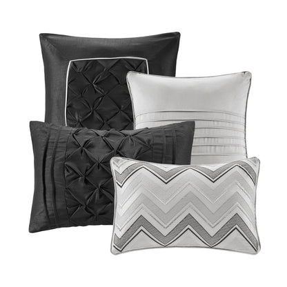 Madison Park Essentials Loretta, ensemble de 24 pièces pour chambre à coucher avec panneaux de fenêtre et ensemble de draps