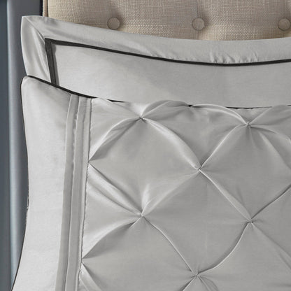 Madison Park Essentials Loretta, ensemble de 24 pièces pour chambre à coucher avec panneaux de fenêtre et ensemble de draps