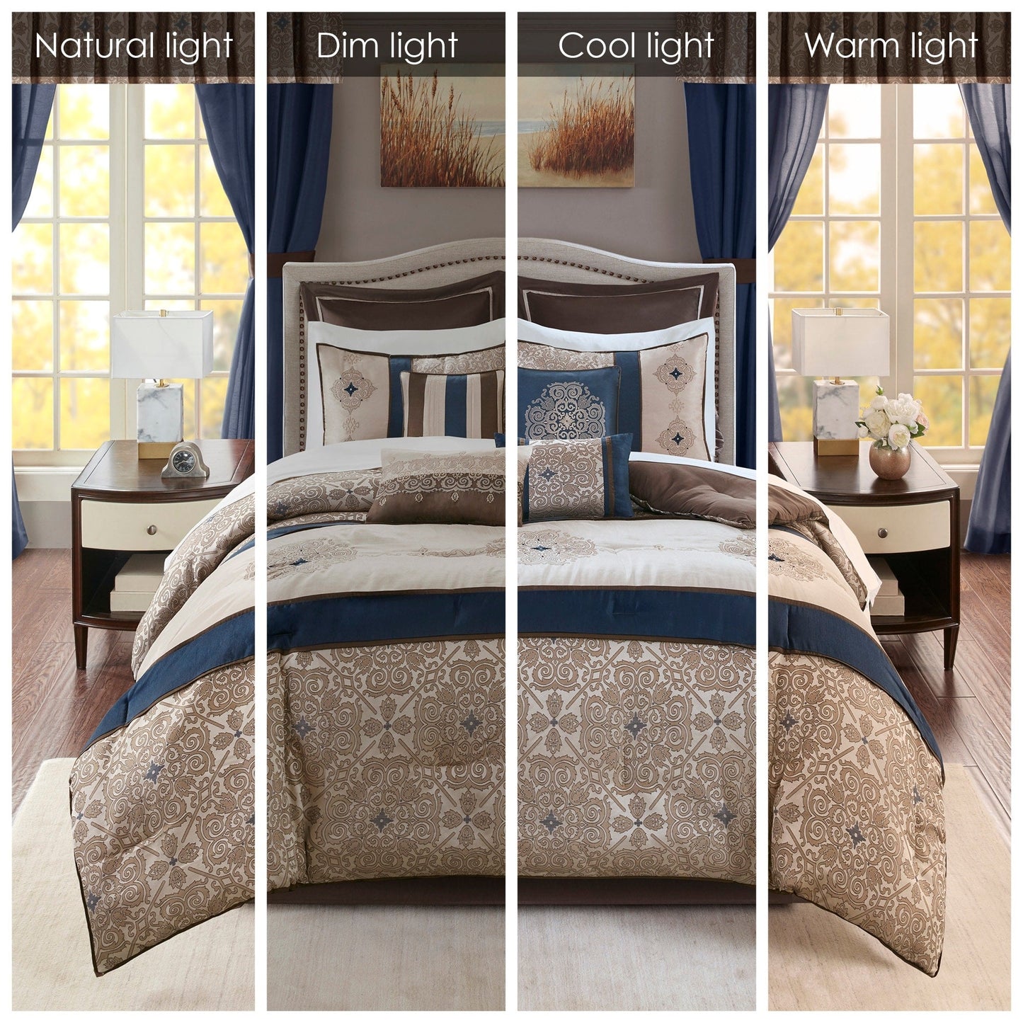 Madison Park Essentials Parker Jacquard Brodé, Ensemble de 24 Pièces, Chambre en Sac