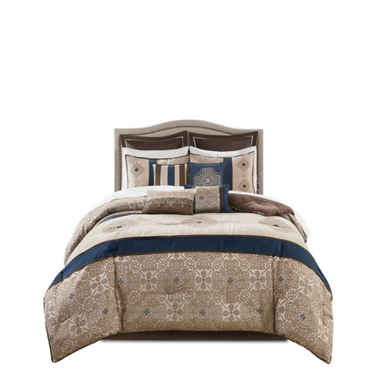 Madison Park Essentials Parker Jacquard Brodé, Ensemble de 24 Pièces, Chambre en Sac